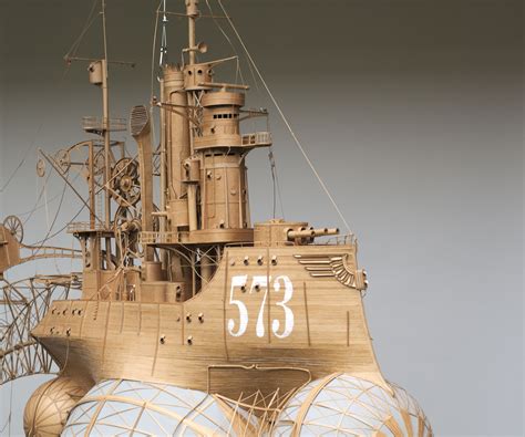 papercraft battleship   bu   meters cardboard  paper steampunk