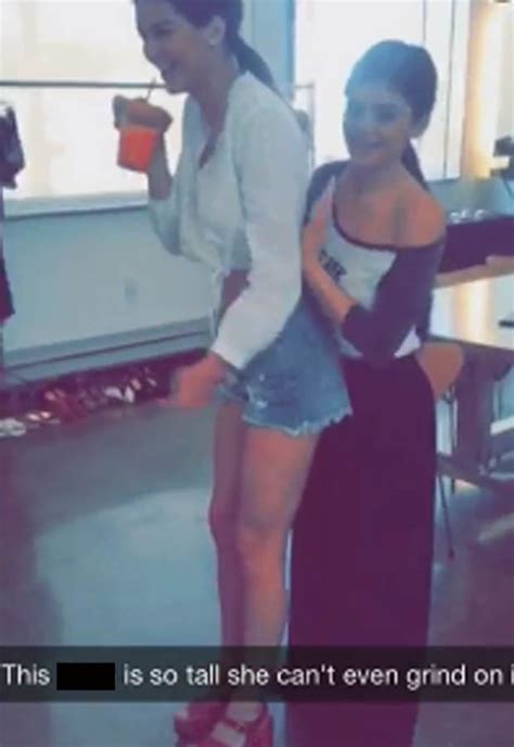 kylie jenner sticks hands down kendall s shorts in raunchy snapchat