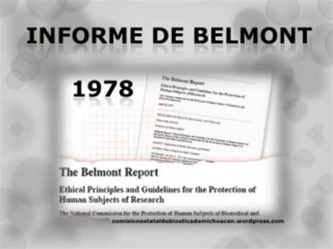 informe belmont bioetica pdf