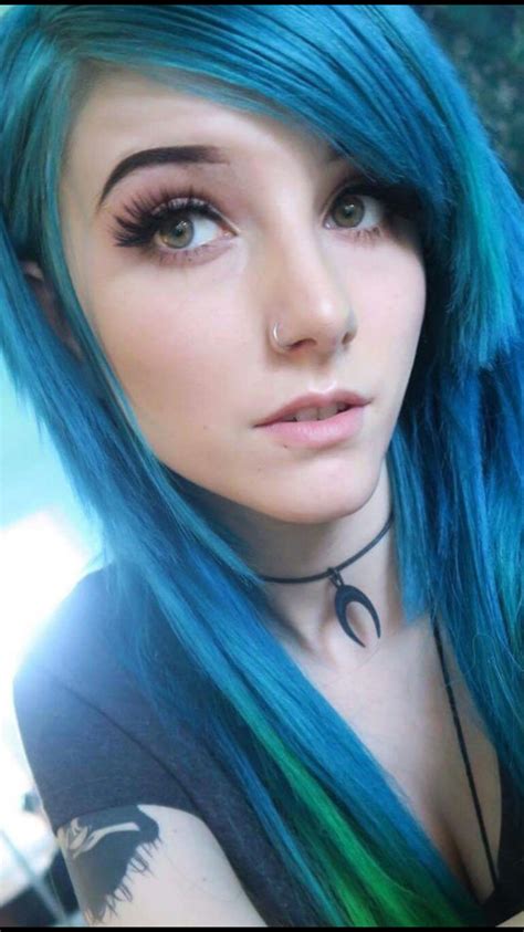 blue scene hair emo hair style ideas for girls be a punk rockstar