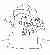 Coloring Pages Snowman Choose Board Christmas sketch template