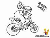 Mario Kart Coloring Pages Go Yoshi Luigi Peach Super Color Motorcycle Colouring Daisy Printable Galaxy Library Clipart Daring Kids Getcolorings sketch template