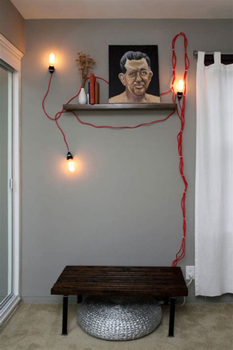 creative diy ideas  hide  wires   wall room