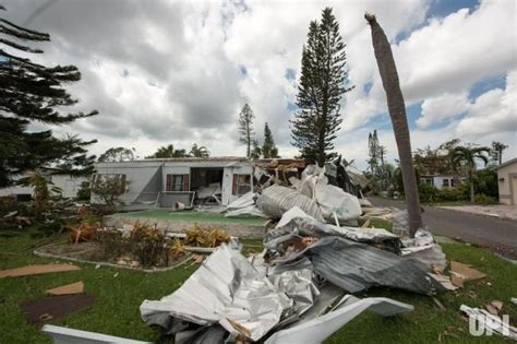debris  destroyed mobile homes lay   yards  hurricane irma  naples estates