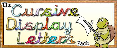 cursive display letters pack resources  teachers  educators