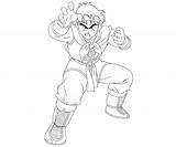 Yamcha Coloring Pages Template Random Sketch sketch template
