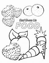 Coloring Sunday Pages Food School Bible Preschool God Gives Kids Color Made Sheets Lesson Lessons Animals Gave Printable Print Children sketch template