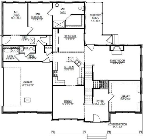 house plans mother  law apartment ranch house plans