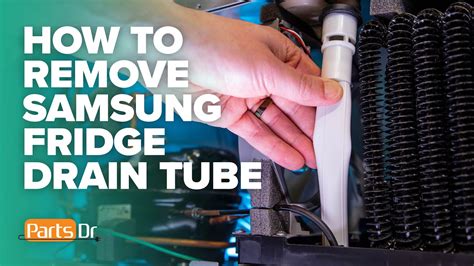replace samsung refrigerator drain tube part da  youtube