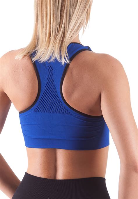 bellissima women s sports bra workout yoga racerback double layer
