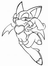 Rouge Bat Lineart Coloringhome sketch template