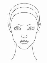 Face Blank Template Drawing Makeup Templates Outline Sketch Female Faces Clipart Drawings Draw Make Coloring Girl Fashion Woman Chart Cliparts sketch template