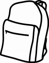 Backpack Clipart Clip Bag School Back Book Rucksack Outline Plain Bookbag Food Coloring Packs Filled Cooler Cause Svg Transparent Hiking sketch template