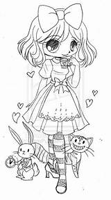 Coloring Pages Chibi Yampuff Deviantart Wonderland Alice Fairy Commission Sketch Drawings Girl sketch template