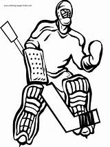 Coloring Pages Sheets Kids Sports Printable Hockey Color sketch template