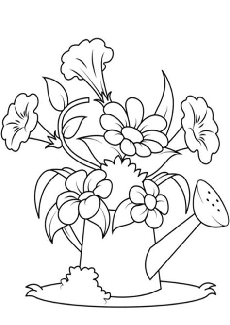 easy simple easy coloring pages flowers