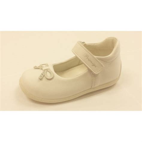 lizette white leather girl s velcro shoe