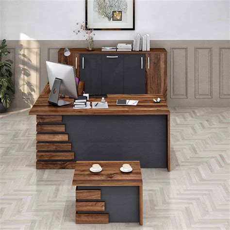 atlas  modern home office furniture brown black casa mare