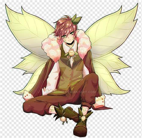 fairy anime fan art male fairy leaf elf boy png pngwing