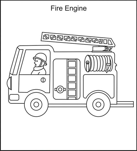 fire engine truck coloring pages fire trucks firetruck coloring page