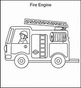 Coloring Pages Truck Fire Colouring Kids sketch template