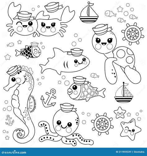 beach animals coloring page ocean  sea animals coloring pages