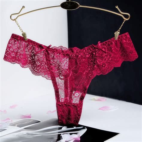 Luxury Women Hollow Underwear Lace G String Thongs Plus Size M L Xl