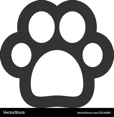 paw print icon graphic design template royalty  vector