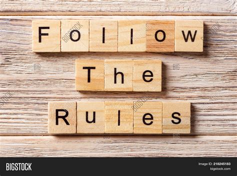 Follow Rules Word Image And Photo Free Trial Bigstock