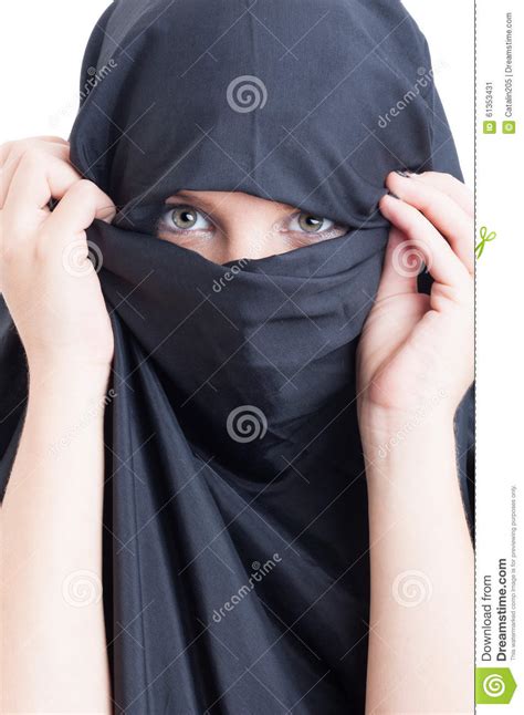 beautiful muslim woman wearing burka stock image image