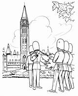 Coloring Pages Canada British Guard Sheets Parliament Redcoat Changing Soldiers Ottawa Building Kids Canadian Comments Family Honkingdonkey Holiday Leave Coloringhome sketch template