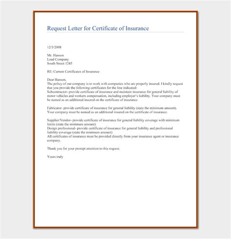 sample letter requesting insurance certificate  xxx hot girl