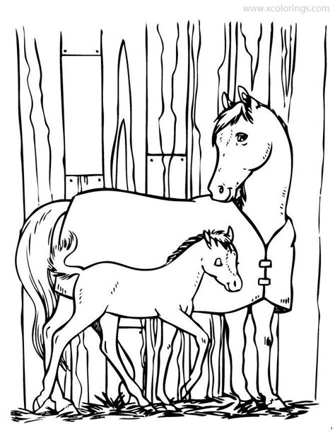 mom  baby horse coloring pages xcoloringscom