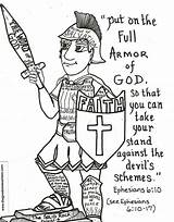 God Armor Coloring Pages Ephesians Bible Printable Kids Lesson Armour Lessons Pillars Six Character Sheets School Sunday Kjv Hezekiah Color sketch template