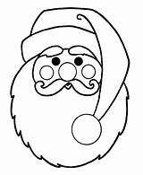 Santa Coloring Beard Face Claus Popular sketch template