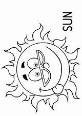 Sunny Coloring Pages Weather Choose Board sketch template