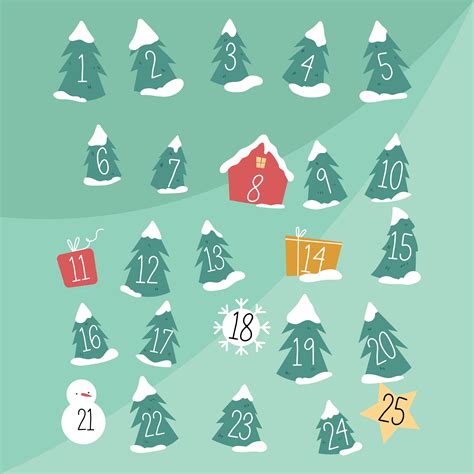 printable advent calendar numbers