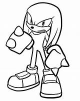 Sonic Coloring Hedgehog Knuckles Pages Echidna Printable Kids Amy Evil Easy sketch template
