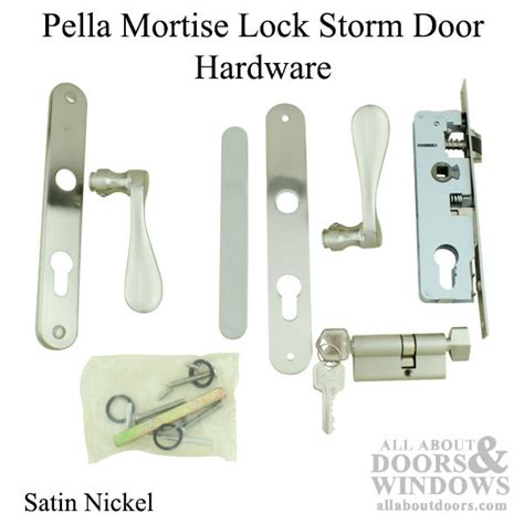 pella storm door latch repair larson replacement storm door kits  trim  mortise lock