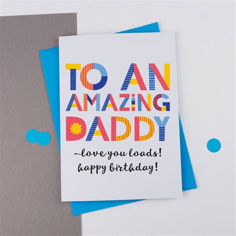 amazing daddaddy personalised card     alphabet