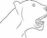 Panther Coloring Face Pages Animal Printable Template Print sketch template