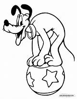 Pluto Coloring Pages Disneyclips Balancing Ball sketch template