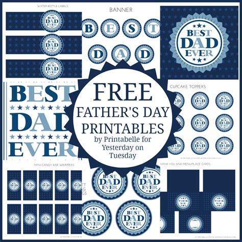 fathers day printables yesterday  tuesday
