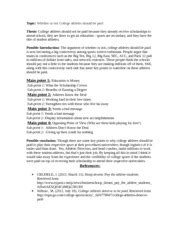 position paper outline topic    college athletes