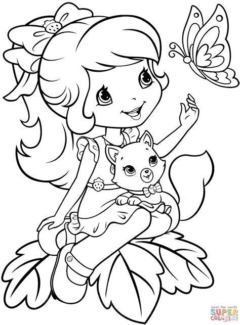 strawberry shortcake cherry jam coloring pages