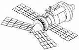 Drawing Spacecraft Mir Wikipedia Module Encyclopedia Spektr Satellite Coloring Drawings Models Getdrawings Spaceship sketch template