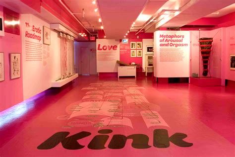 “kink geography of the erotic imagination” exhibition at the museum of sex fonts in use