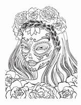 Pages Caveira Skulls Mandala Xenia Sheets Lebky Omalovánky Rhonda Lunger sketch template