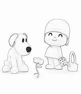 Pocoyo Pages Coloring sketch template