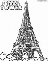 Tower Eiffel Coloring Pages Print Colorings sketch template